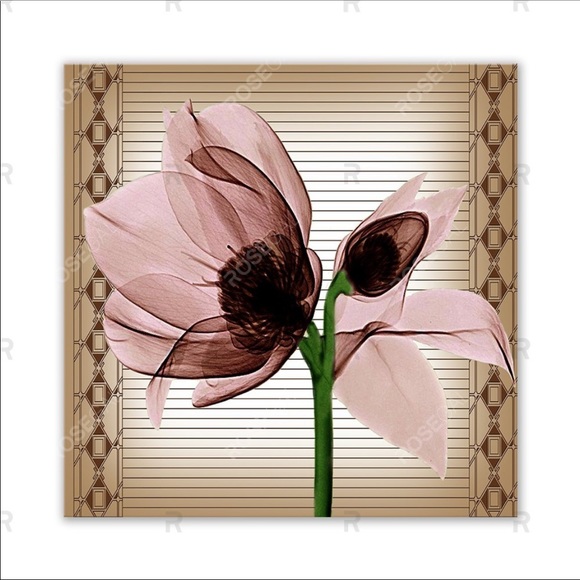 🏠• GORGEOUS 3pc Floral Canvas/Fabric Wall Art - Picture 5 of 7